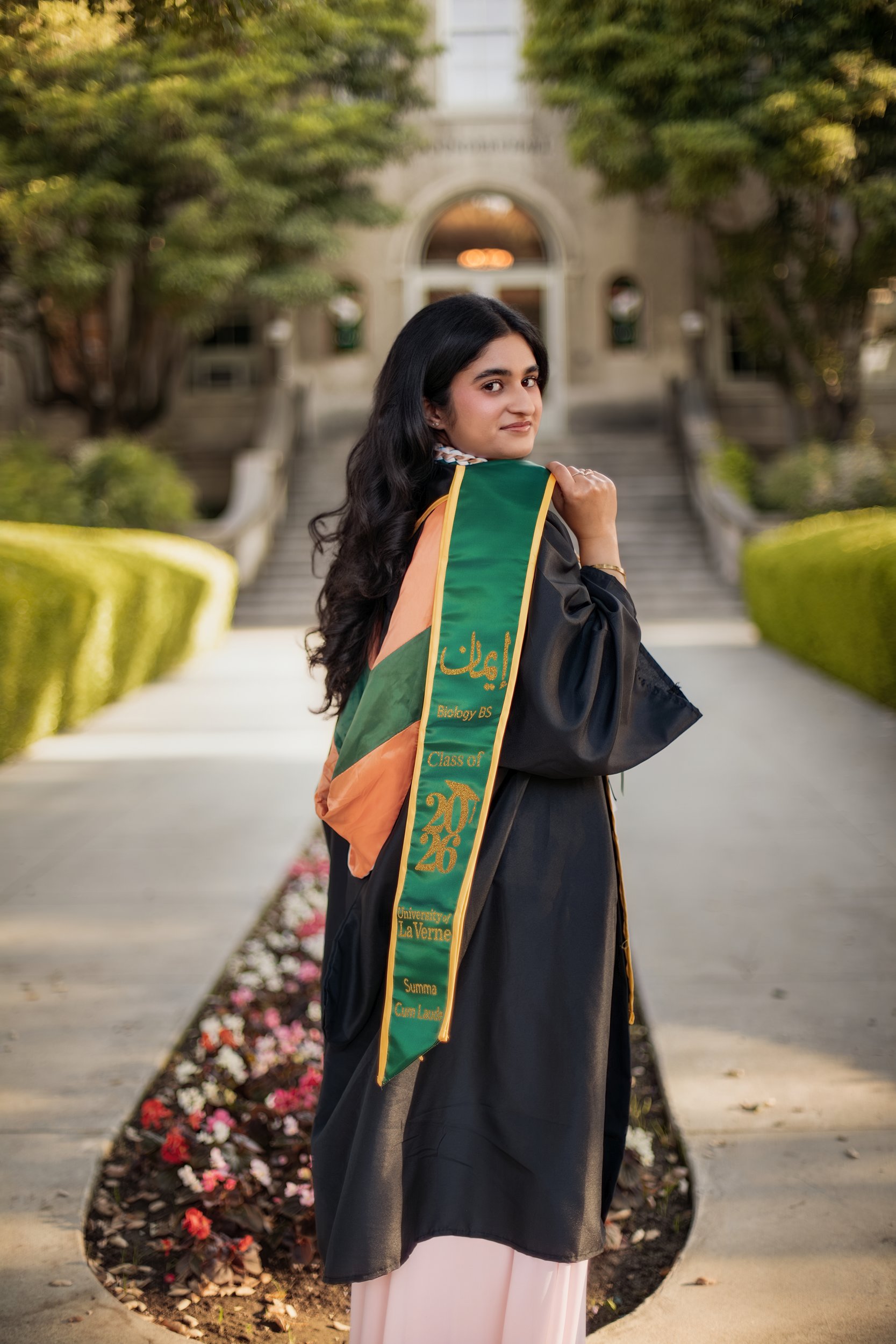 After: reference-matched graduation photo