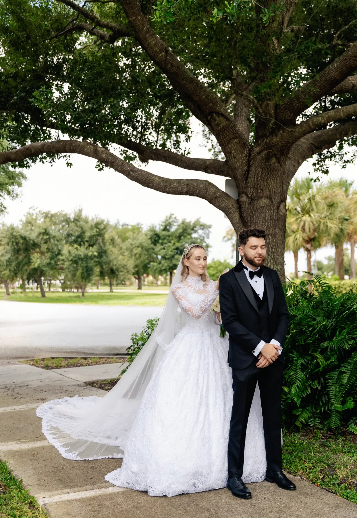 After: warm, color-graded wedding photo