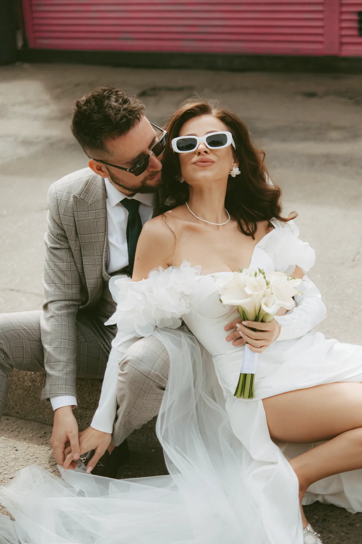After: warm, color-graded wedding photo