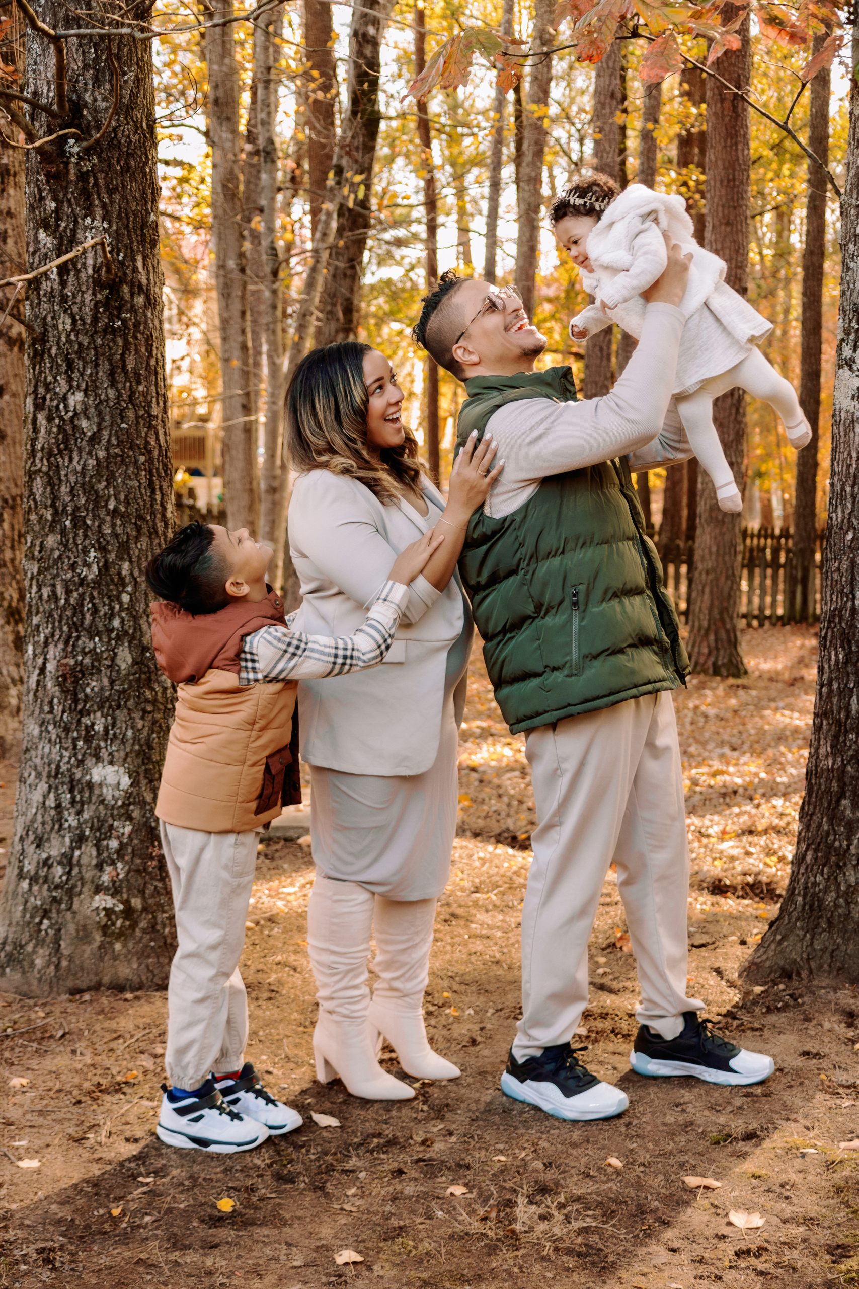 After: retouched family portrait