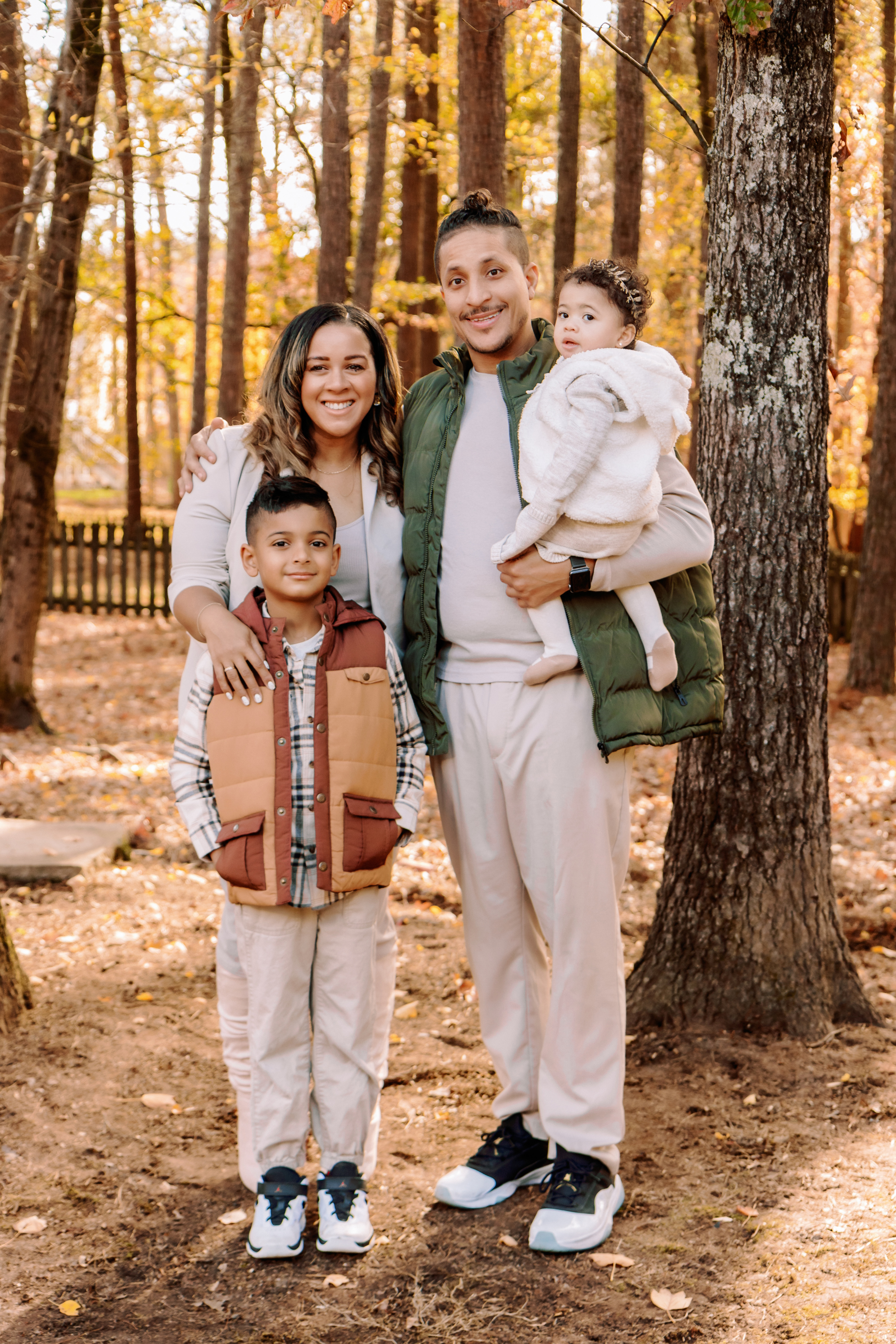 After: retouched family portrait