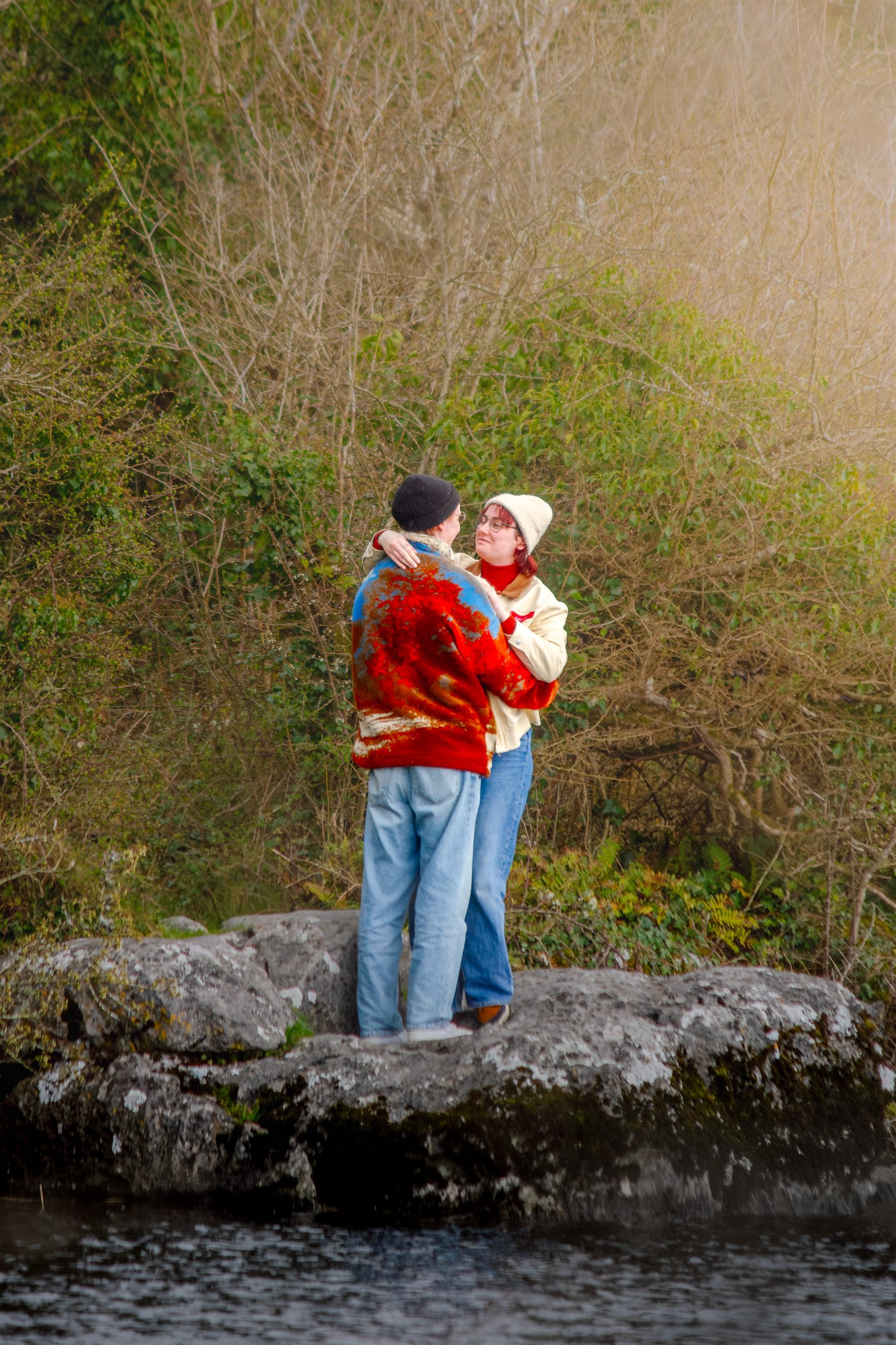 Edited proposal photo, black and white
