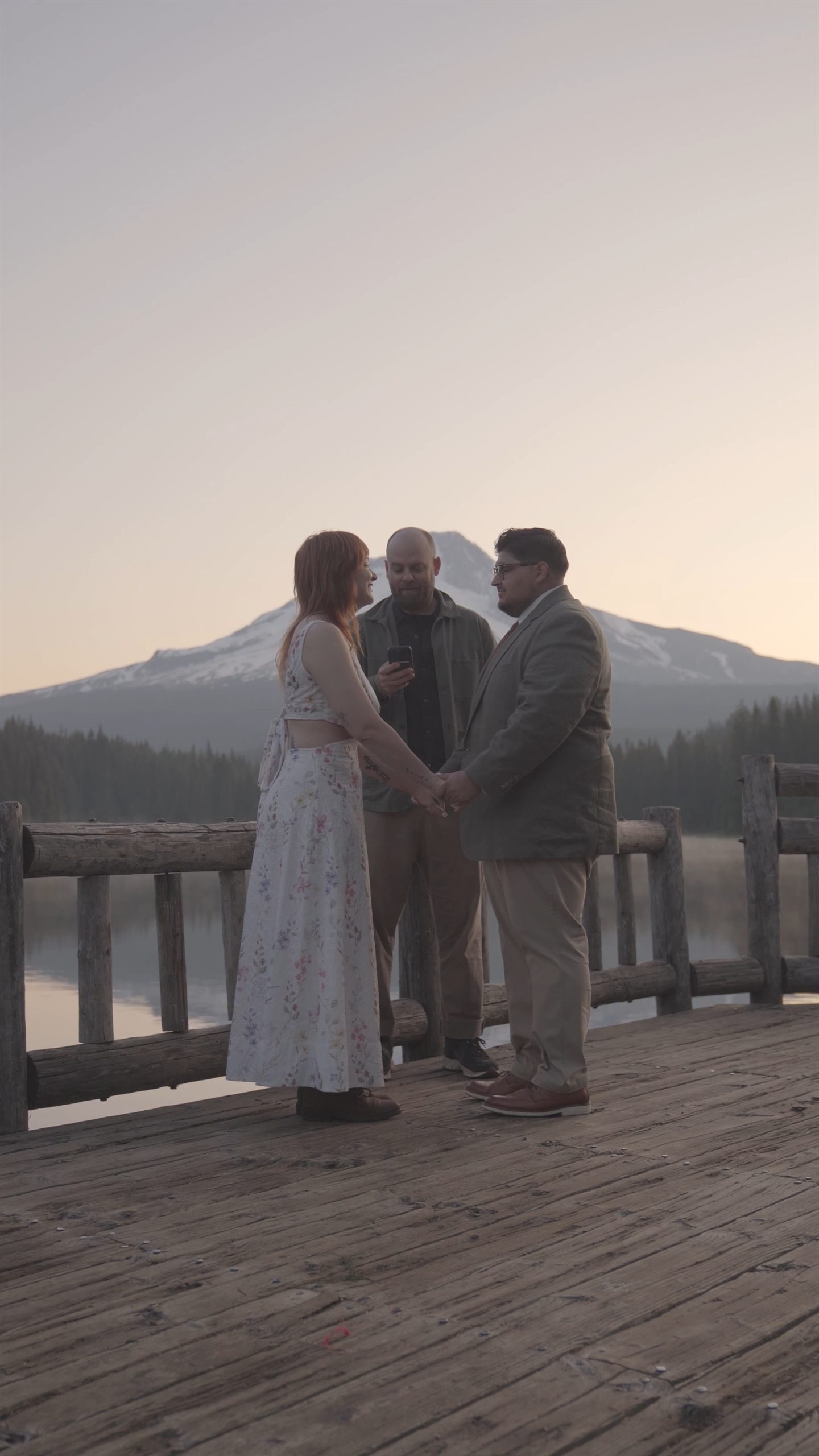 Before: unedited video still from elopement